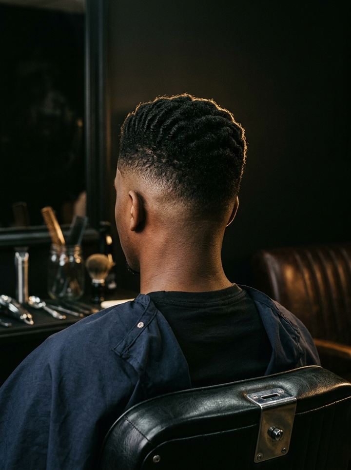 Mid fade net sous une lumière laiton